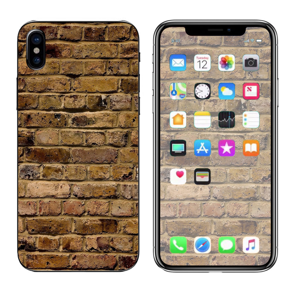  Brown Rough Brick Wall  Apple iPhone X Skin