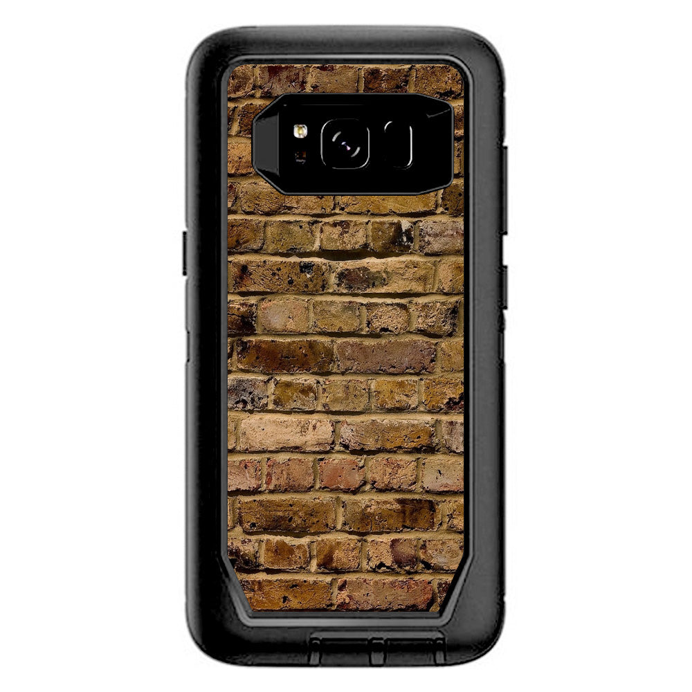  Brown Rough Brick Wall  Otterbox Defender Samsung Galaxy S8 Skin