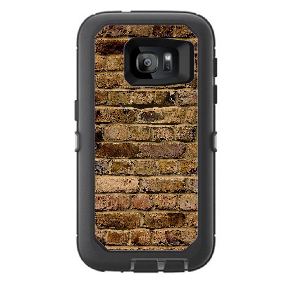  Brown Rough Brick Wall Otterbox Defender Samsung Galaxy S7 Skin