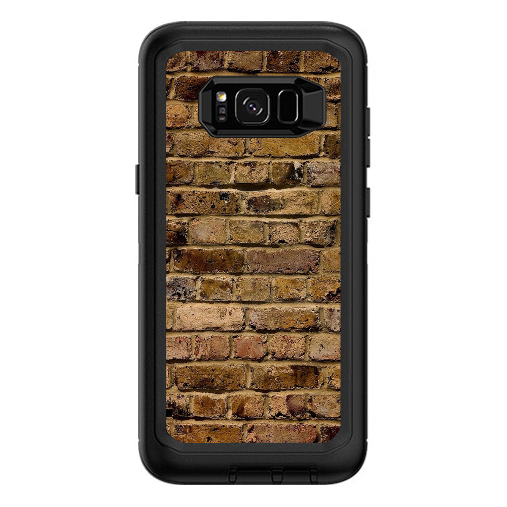  Brown Rough Brick Wall  Otterbox Defender Samsung Galaxy S8 Plus Skin