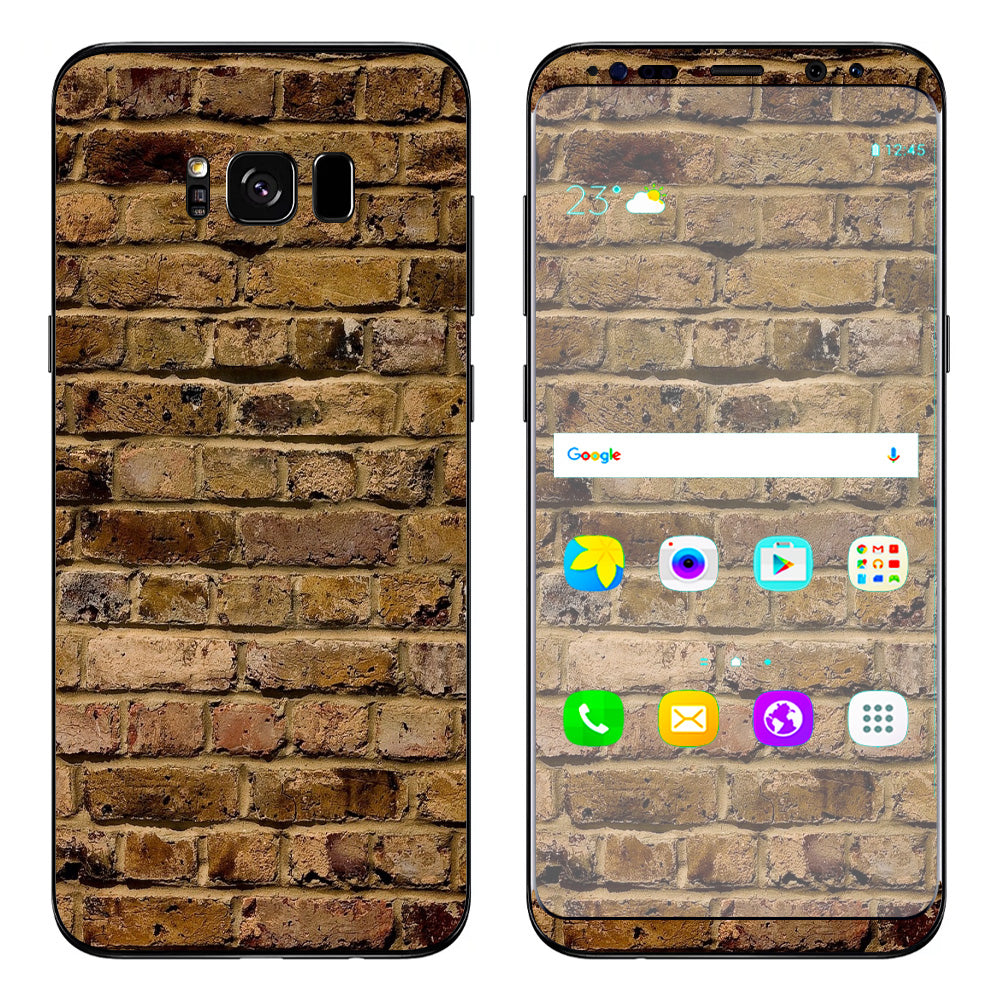  Brown Rough Brick Wall  Samsung Galaxy S8 Plus Skin