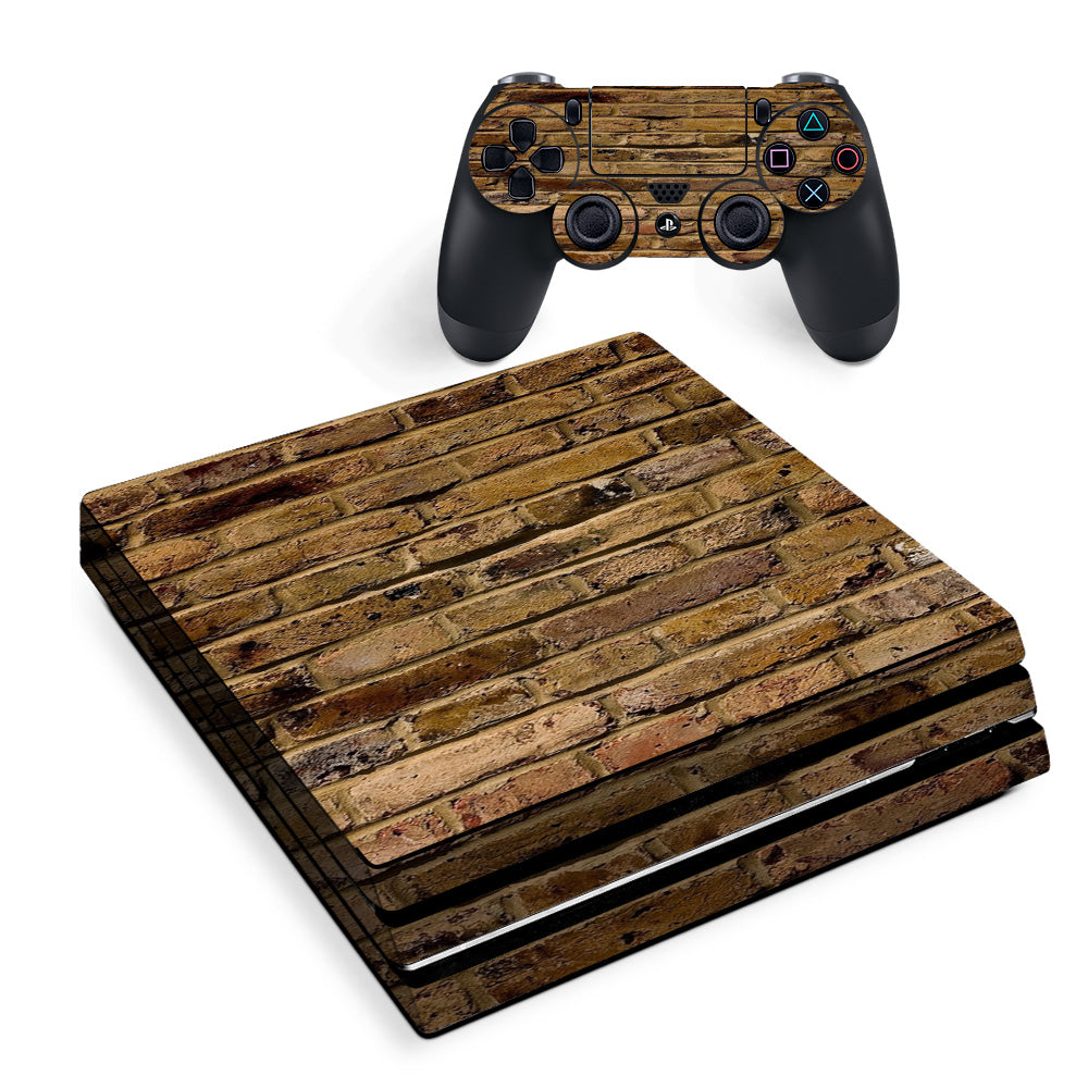 Brown Rough Brick Wall  Sony PS4 Pro Skin