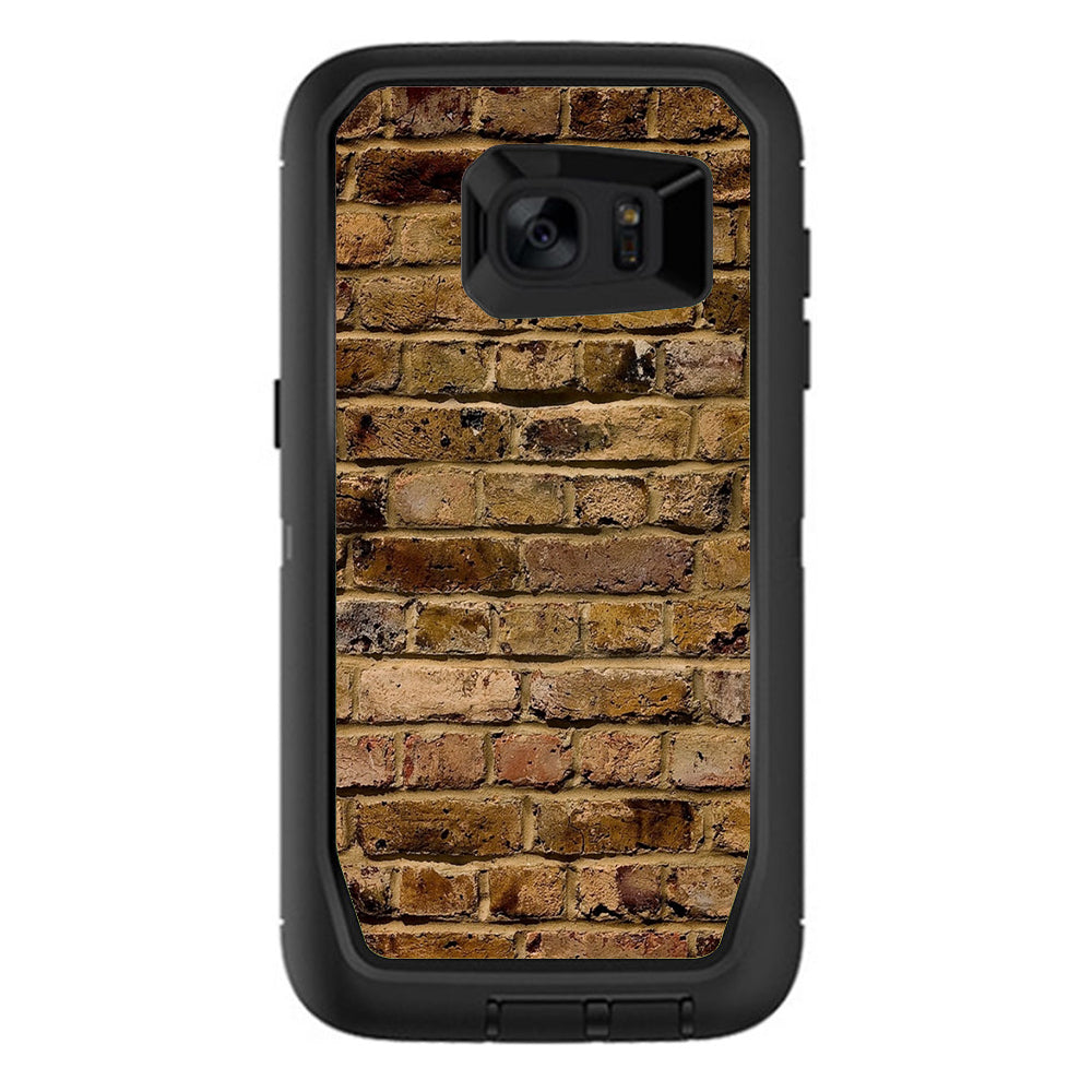  Brown Rough Brick Wall Otterbox Defender Samsung Galaxy S7 Edge Skin