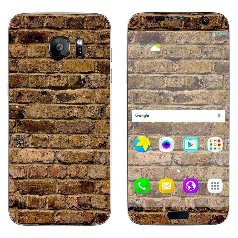  Brown Rough Brick Wall  Samsung Galaxy S7 Edge Skin