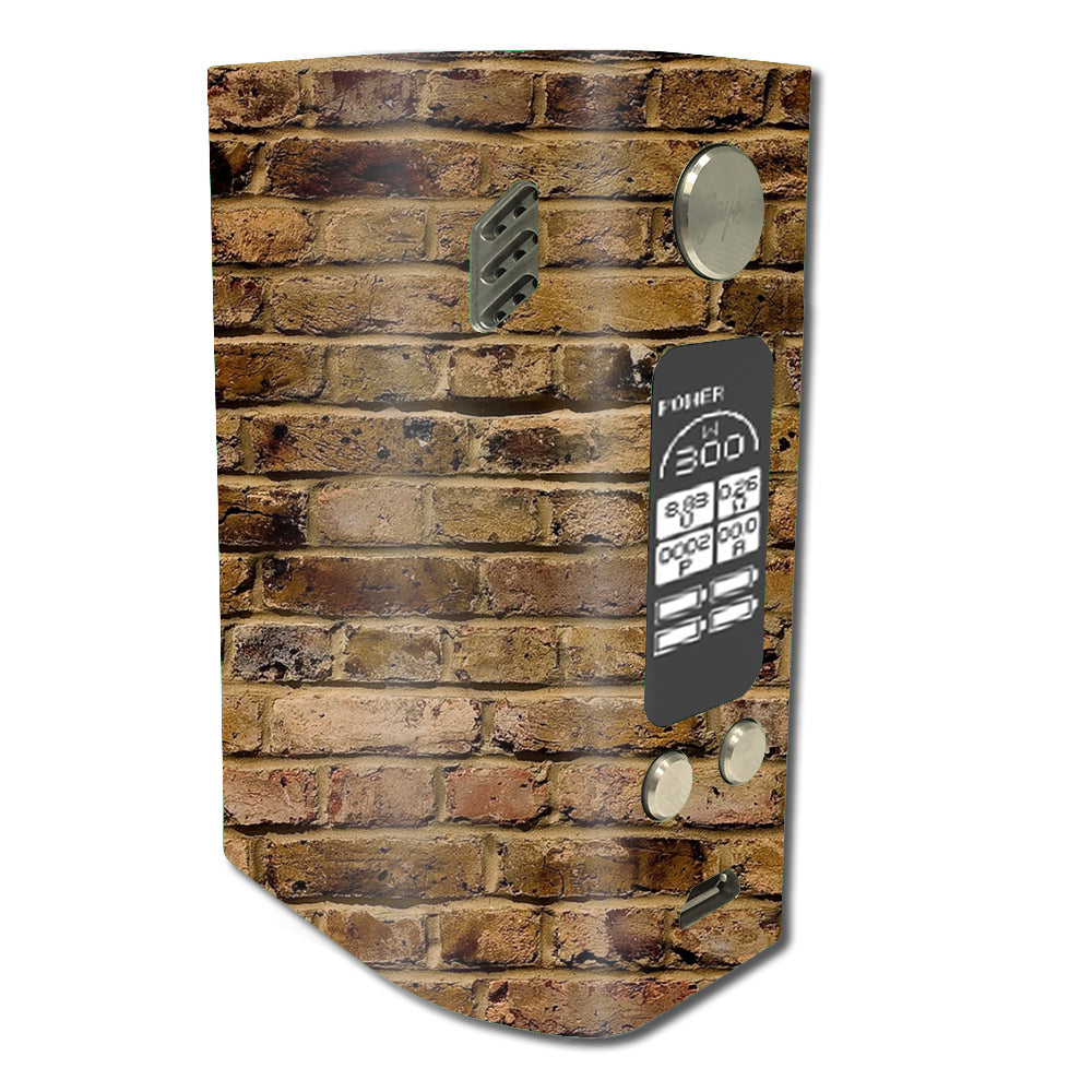  Brown Rough Brick Wall Wismec Reuleaux RX300 Skin