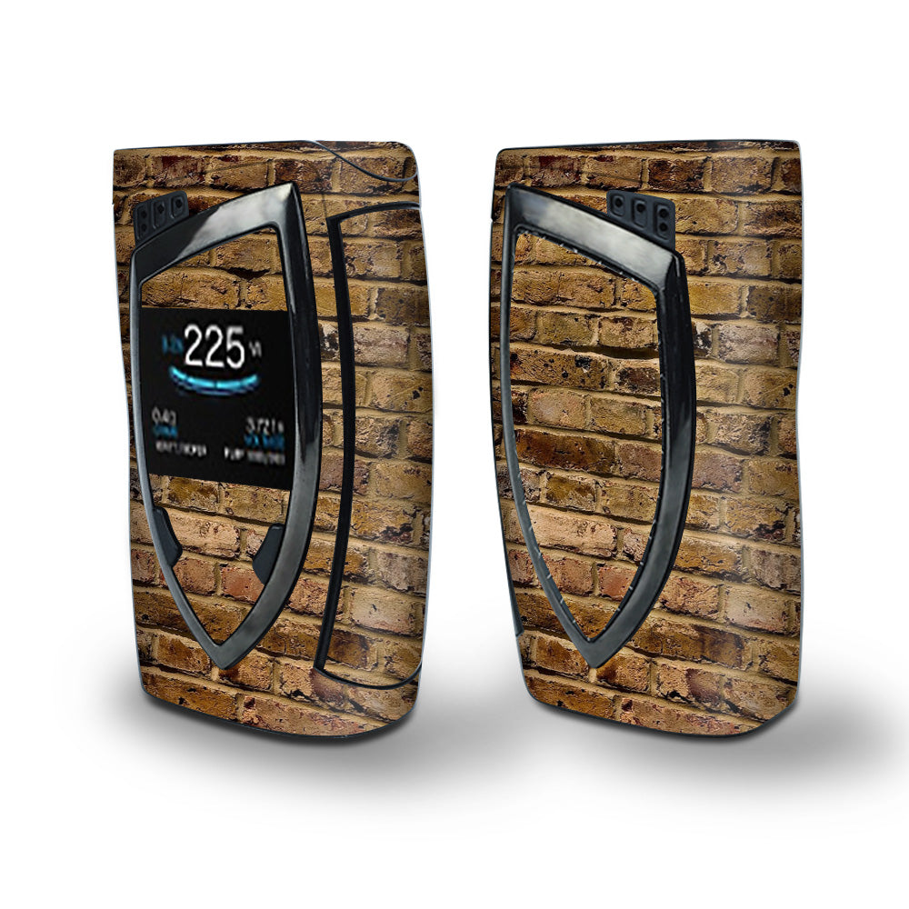 Skin Decal Vinyl Wrap for Smok Devilkin Kit 225w (includes TFV12 Prince Tank Skins) Vape Skins Stickers Cover / Brown Rough Brick Wall 