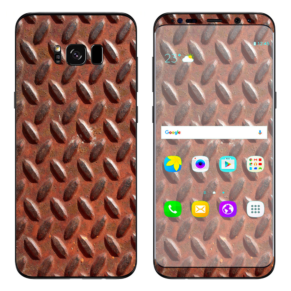  Rusted Diamond Plate Metal Panel Rust Samsung Galaxy S8 Plus Skin