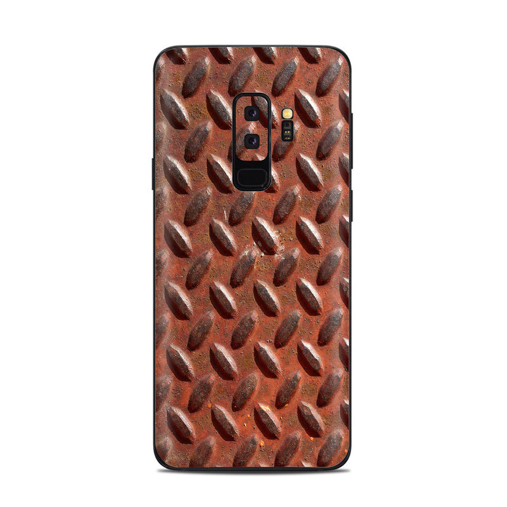  Rusted Diamond Plate Metal Panel Rust Samsung Galaxy S9 Plus Skin