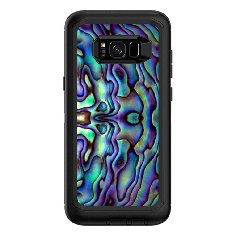  Abalone Sea Shell Green Blue Purple Otterbox Defender Samsung Galaxy S8 Plus Skin
