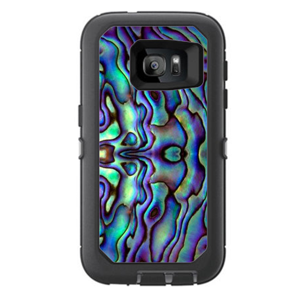  Abalone Sea Shell Green Blue Purple Otterbox Defender Samsung Galaxy S7 Skin