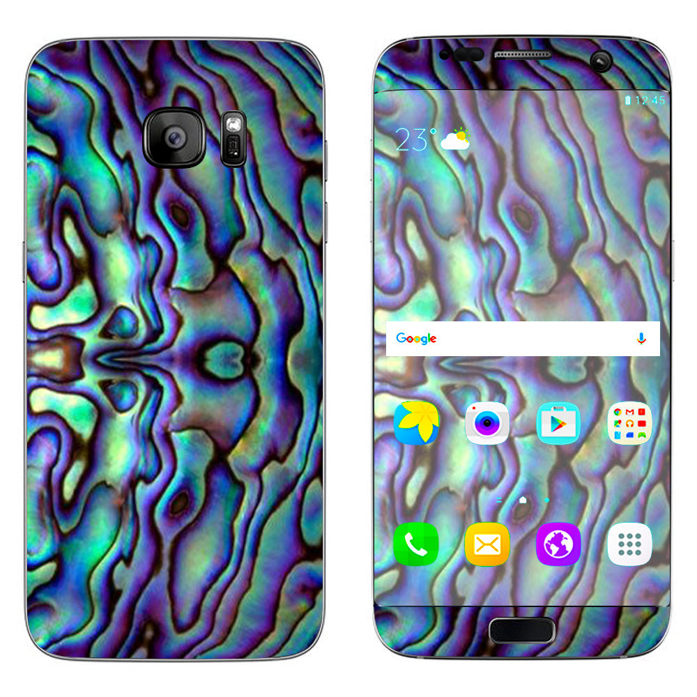  Abalone Sea Shell Green Blue Purple Samsung Galaxy S7 Edge Skin