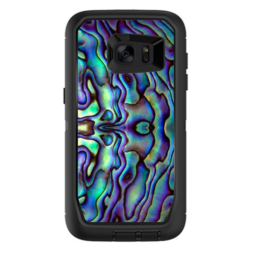  Abalone Sea Shell Green Blue Purple Otterbox Defender Samsung Galaxy S7 Edge Skin