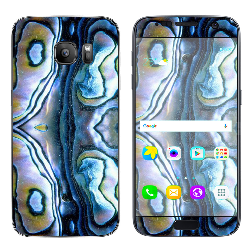  Abalone Aulon Sea Shells Pattern Crystal Samsung Galaxy S7 Skin