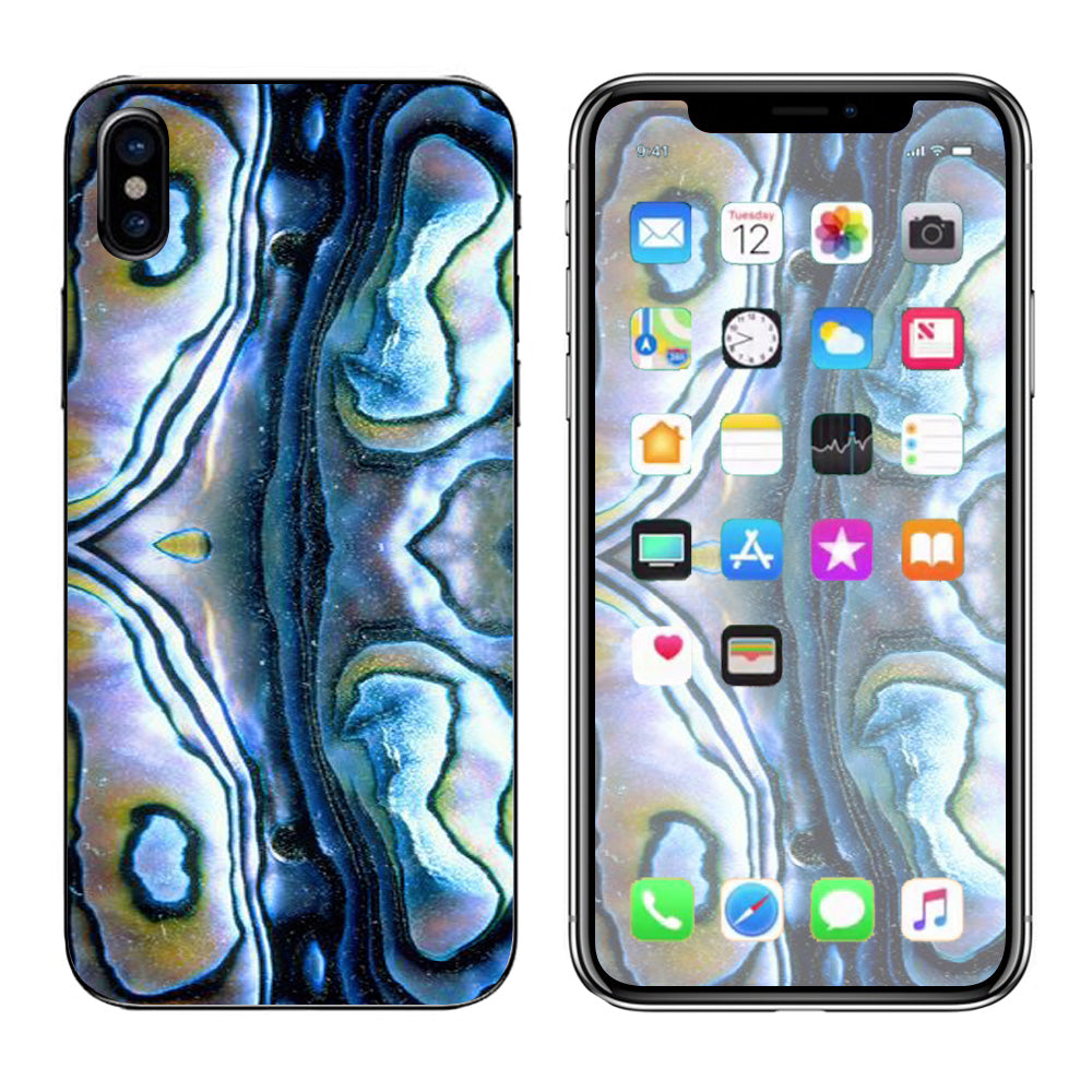  Abalone Aulon Sea Shells Pattern Crystal Apple iPhone X Skin