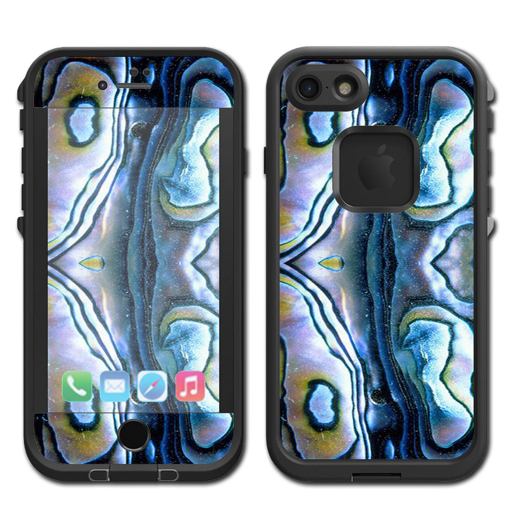  Abalone Aulon Sea Shells Pattern Crystal Lifeproof Fre iPhone 7 or iPhone 8 Skin