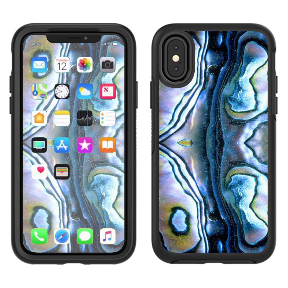  Abalone Aulon Sea Shells Pattern Crystal Otterbox Defender Apple iPhone X Skin