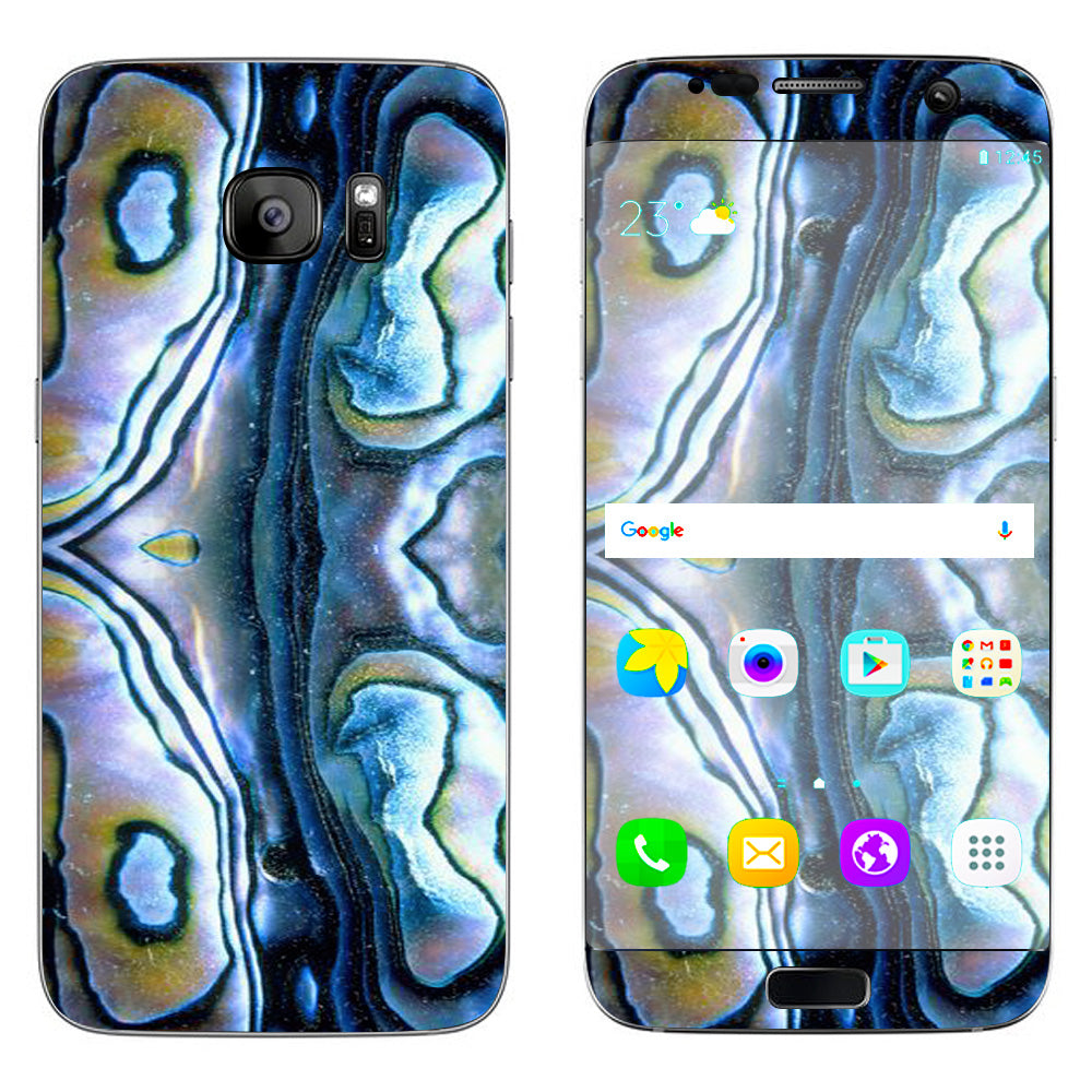  Abalone Aulon Sea Shells Pattern Crystal Samsung Galaxy S7 Edge Skin