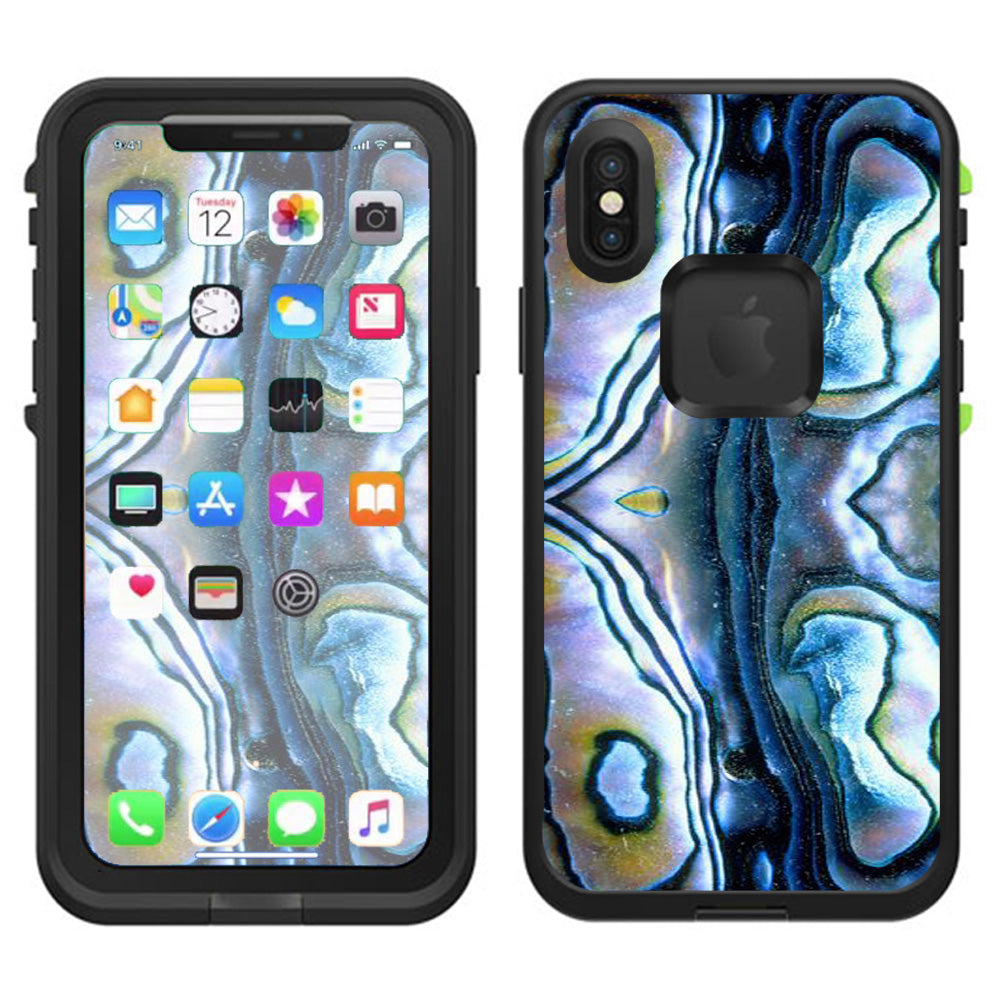  Abalone Aulon Sea Shells Pattern Crystal Lifeproof Fre Case iPhone X Skin
