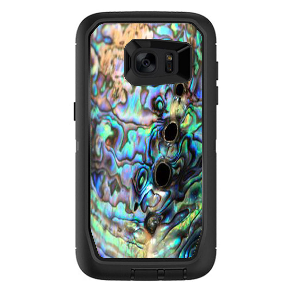  Abalone Swirl Shell Design Blue Otterbox Defender Samsung Galaxy S7 Edge Skin