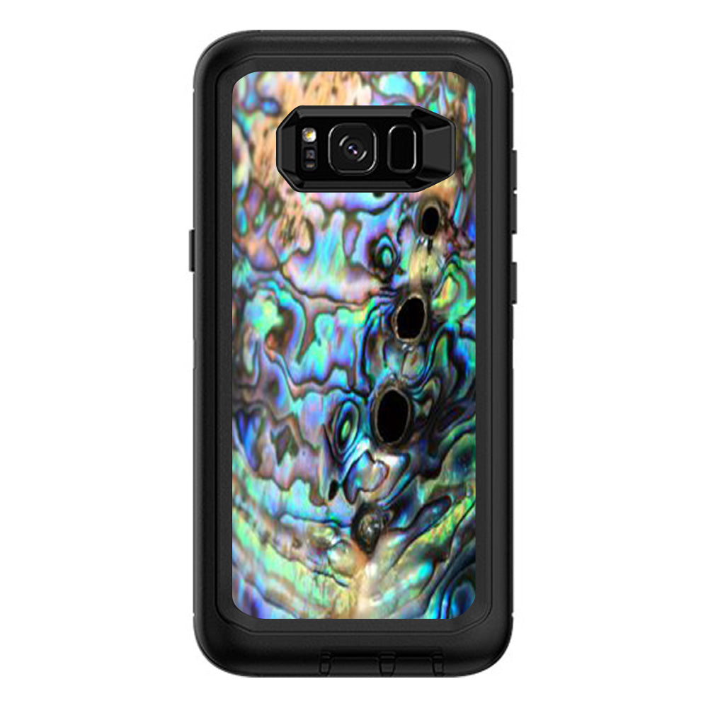  Abalone Swirl Shell Design Blue Otterbox Defender Samsung Galaxy S8 Plus Skin