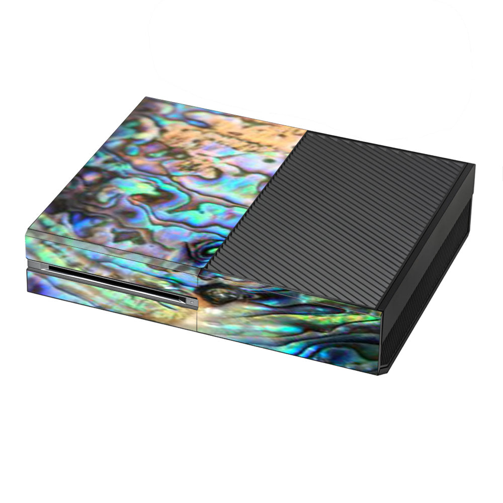  Abalone Swirl Shell Design Blue Microsoft Xbox One Skin