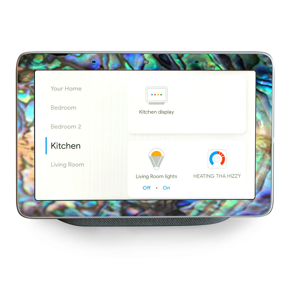 Abalone Swirl Shell Design Blue Google Home Hub Skin