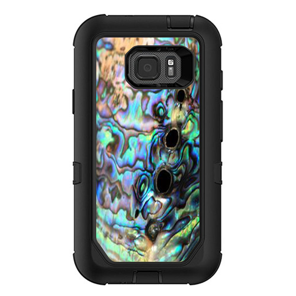  Abalone Swirl Shell Design Blue Otterbox Defender Samsung Galaxy S7 Active Skin