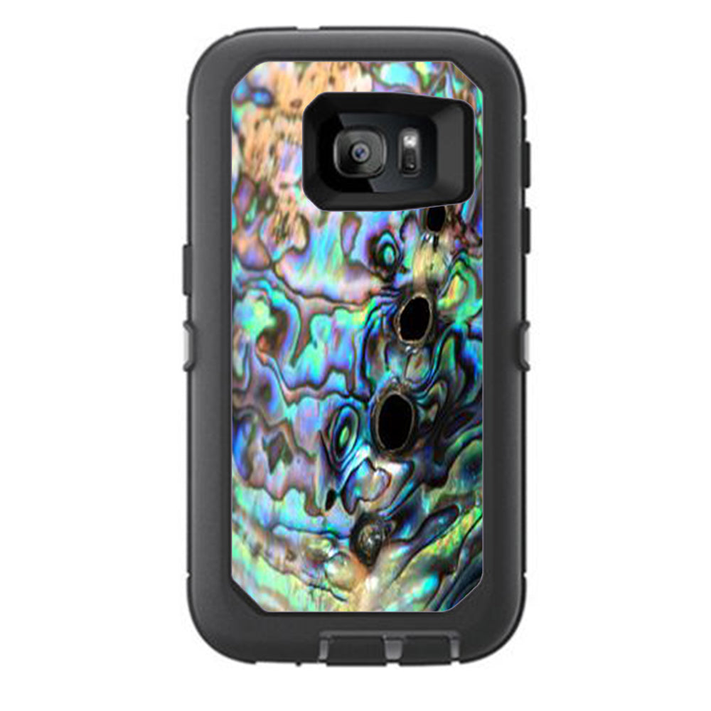  Abalone Swirl Shell Design Blue Otterbox Defender Samsung Galaxy S7 Skin