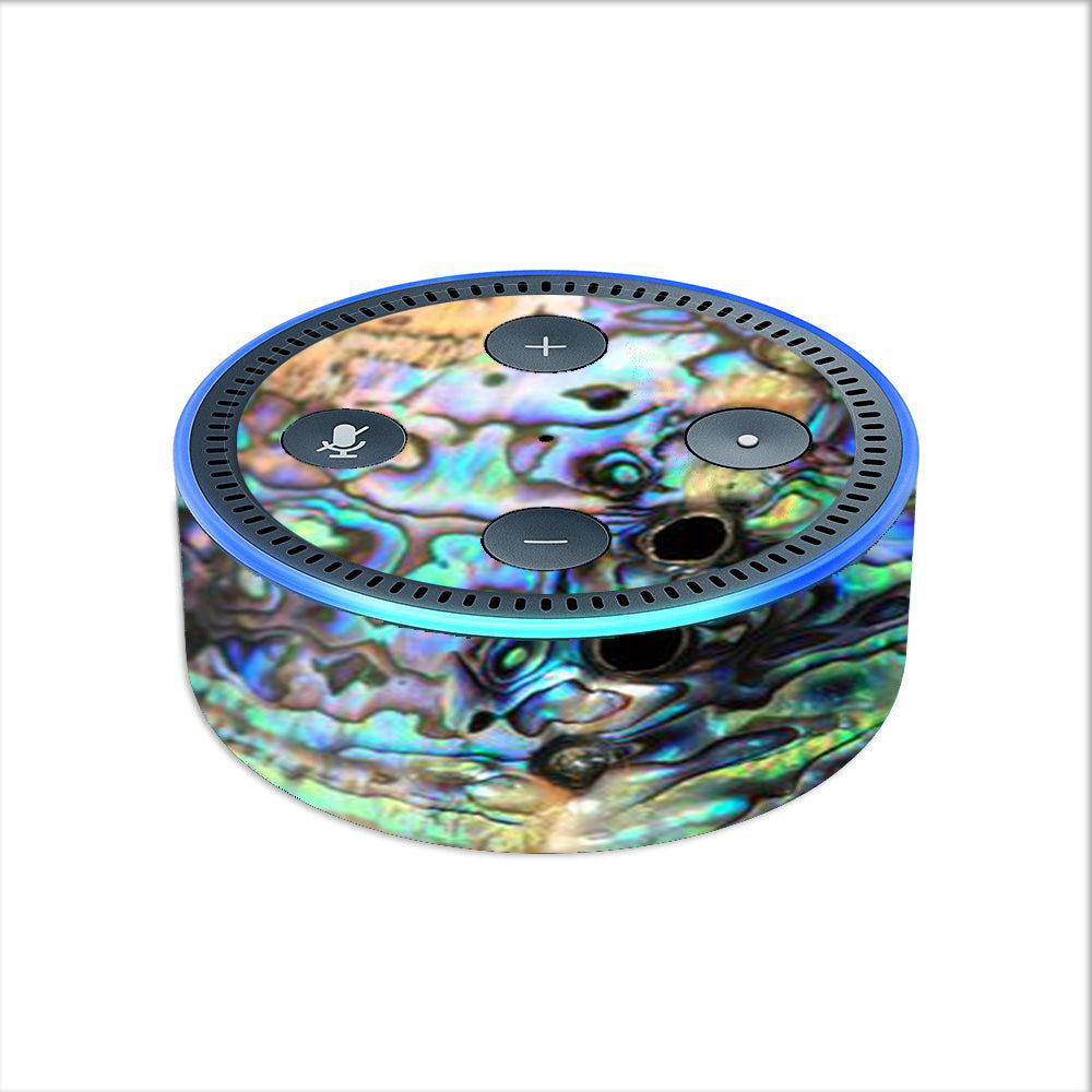  Abalone Swirl Shell Design Blue Amazon Echo Dot 2nd Gen Skin