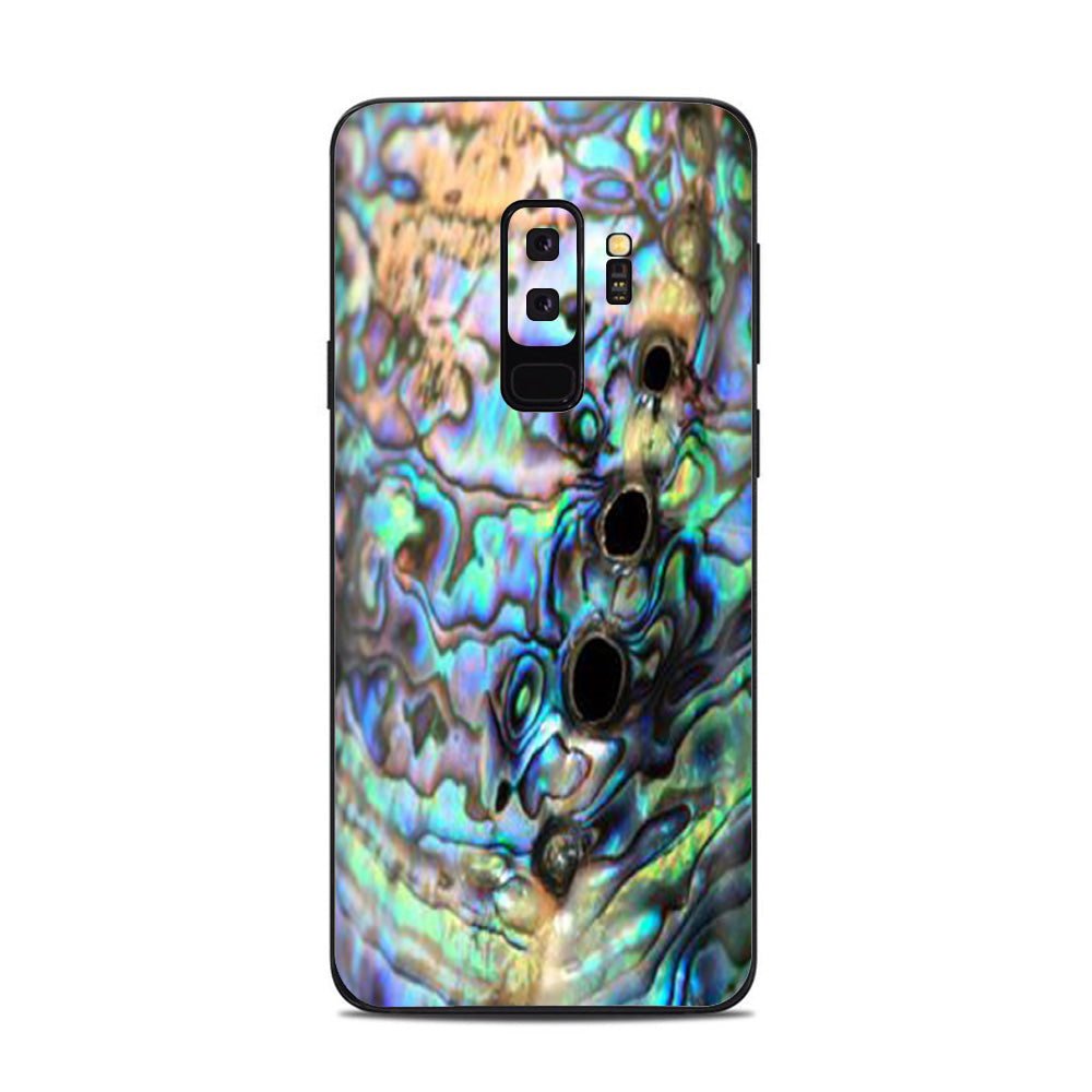  Abalone Swirl Shell Design Blue Samsung Galaxy S9 Plus Skin