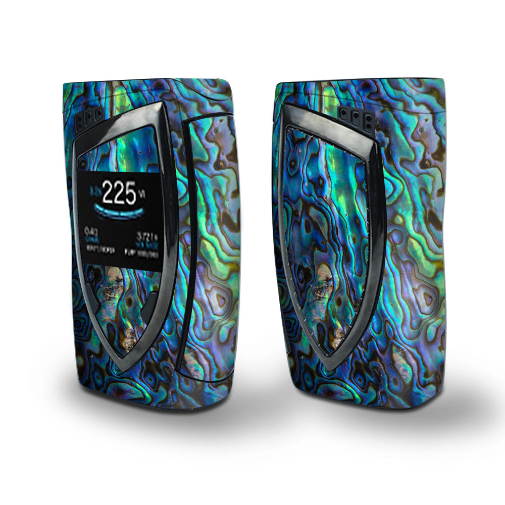 Skin Decal Vinyl Wrap for Smok Devilkin Kit 225w (includes TFV12 Prince Tank Skins) Vape Skins Stickers Cover / Abalone Shell Green Swirl Blue Gold