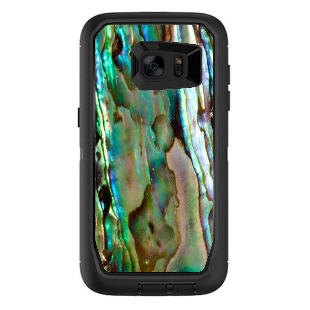  Abalone Sea Shell Gold Blues Beautiful Otterbox Defender Samsung Galaxy S7 Edge Skin