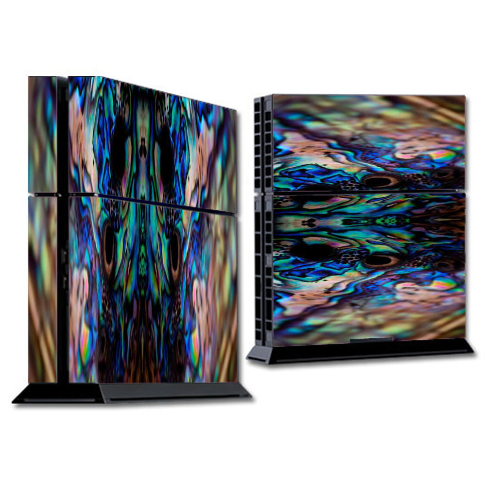  Abalone Blue Black Shell Design Sony Playstation PS4 Skin