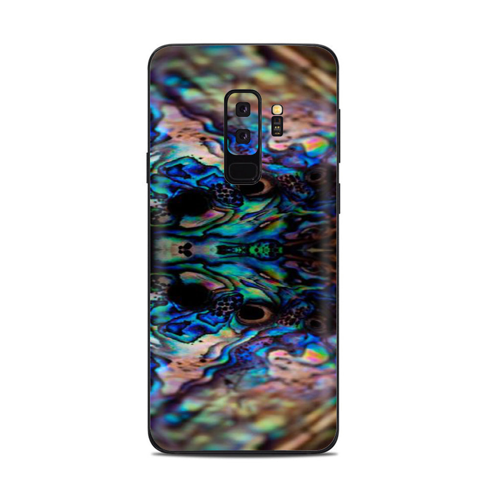  Abalone Blue Black Shell Design Samsung Galaxy S9 Plus Skin