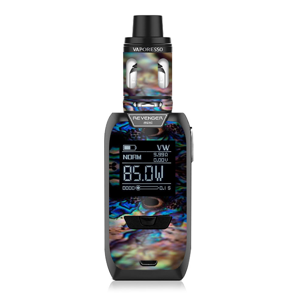  Abalone Blue Black Shell Design Vaporesso Revenger Mini 85w Skin