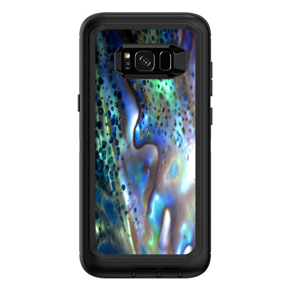  Abalone Pearl Sea Shell Green Blue Otterbox Defender Samsung Galaxy S8 Plus Skin