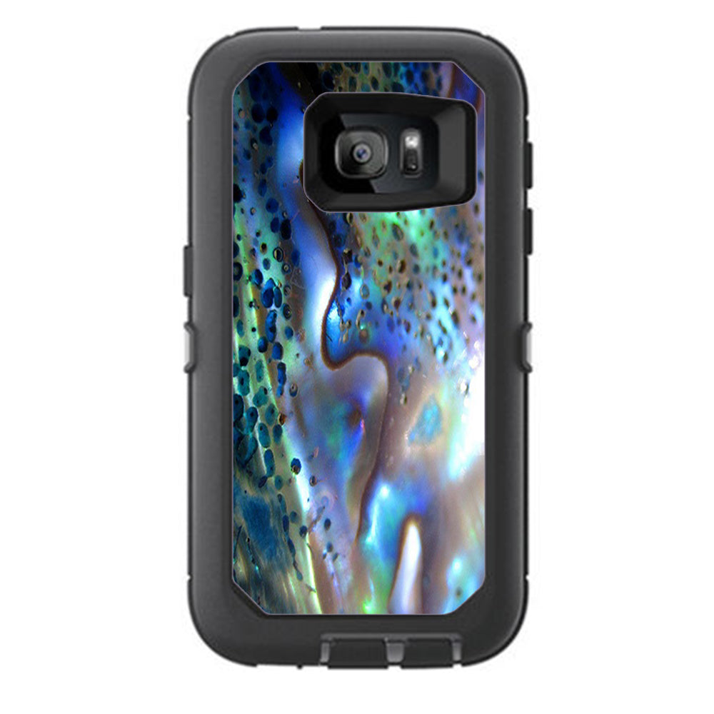  Abalone Pearl Sea Shell Green Blue Otterbox Defender Samsung Galaxy S7 Skin