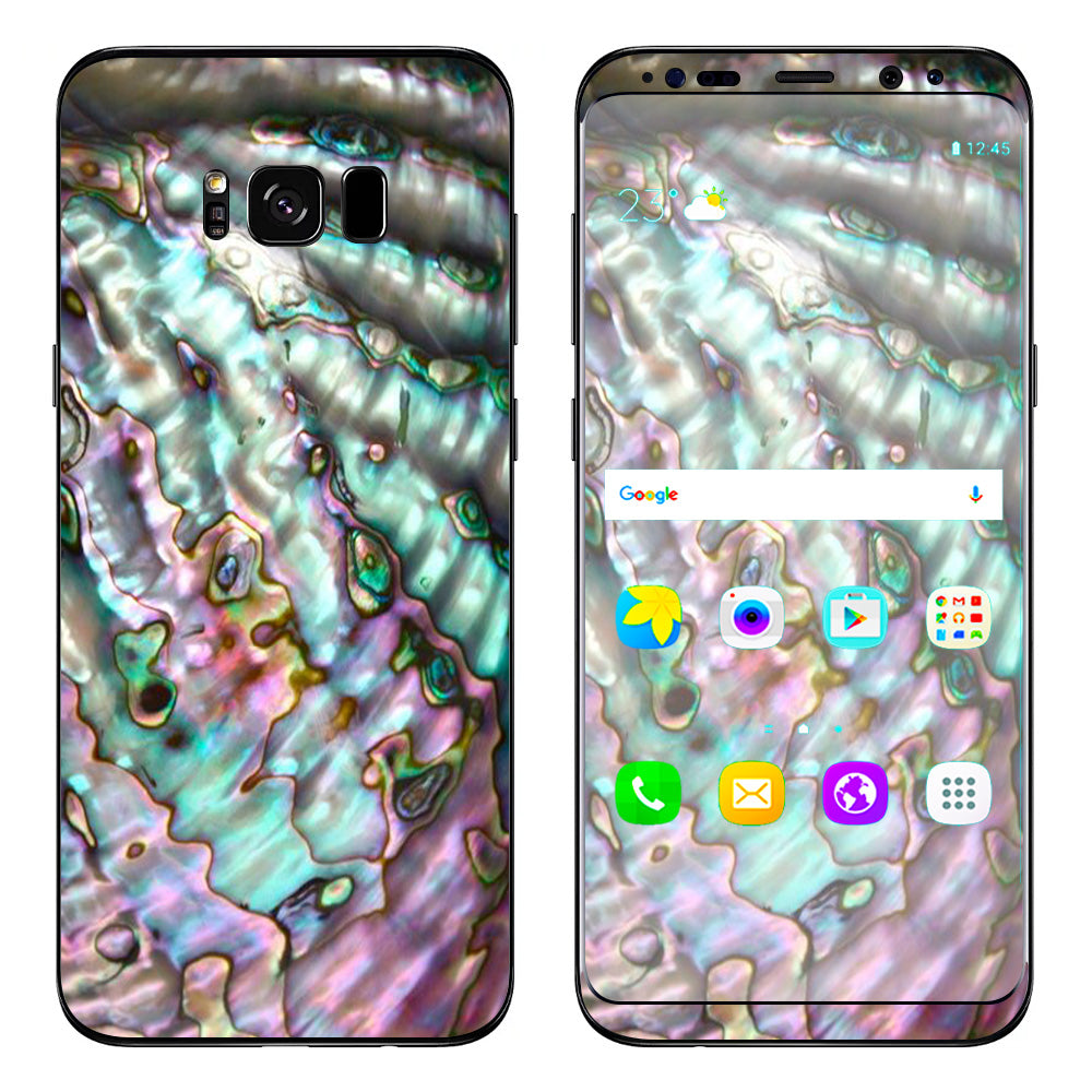  Abalone Pink Green Purple Sea Shell  Samsung Galaxy S8 Skin