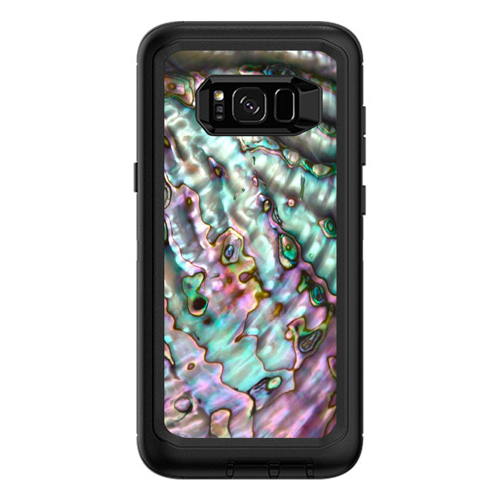  Abalone Pink Green Purple Sea Shell  Otterbox Defender Samsung Galaxy S8 Plus Skin