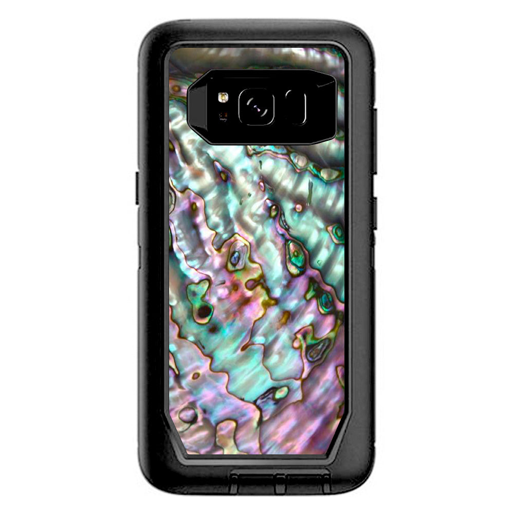  Abalone Pink Green Purple Sea Shell  Otterbox Defender Samsung Galaxy S8 Skin