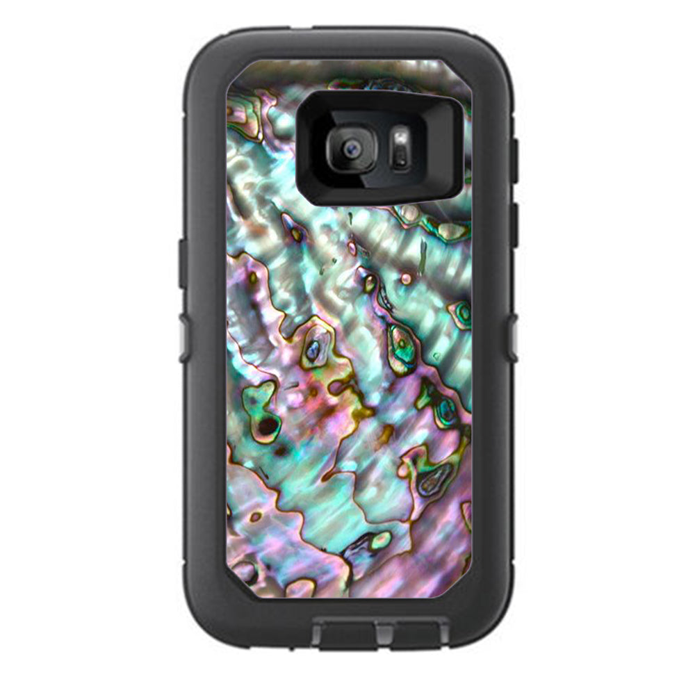  Abalone Pink Green Purple Sea Shell Otterbox Defender Samsung Galaxy S7 Skin