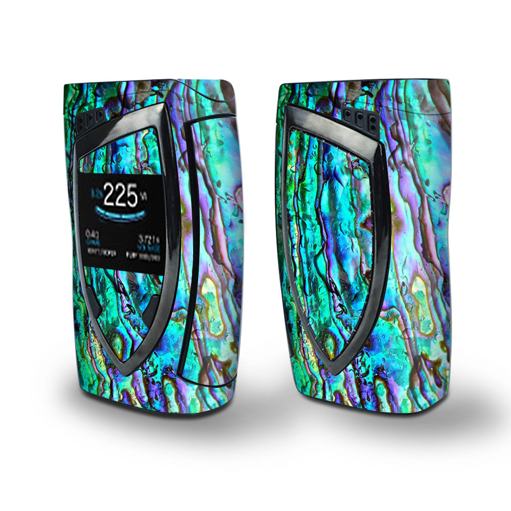 Skin Decal Vinyl Wrap for Smok Devilkin Kit 225w (includes TFV12 Prince Tank Skins) Vape Skins Stickers Cover / Abalone Ripples Green Blue Purple Shells