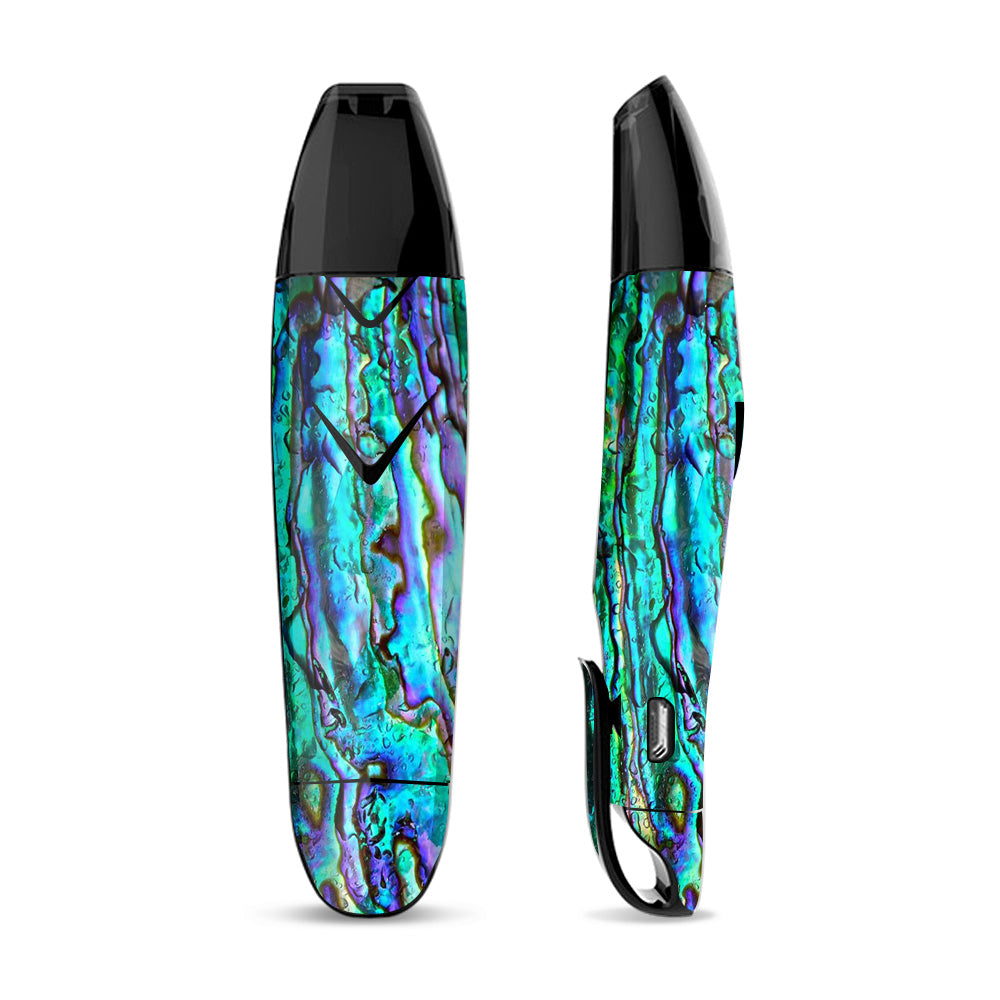 Skin Decal for Suorin Vagon  Vape / Abalone Ripples Green Blue Purple Shells