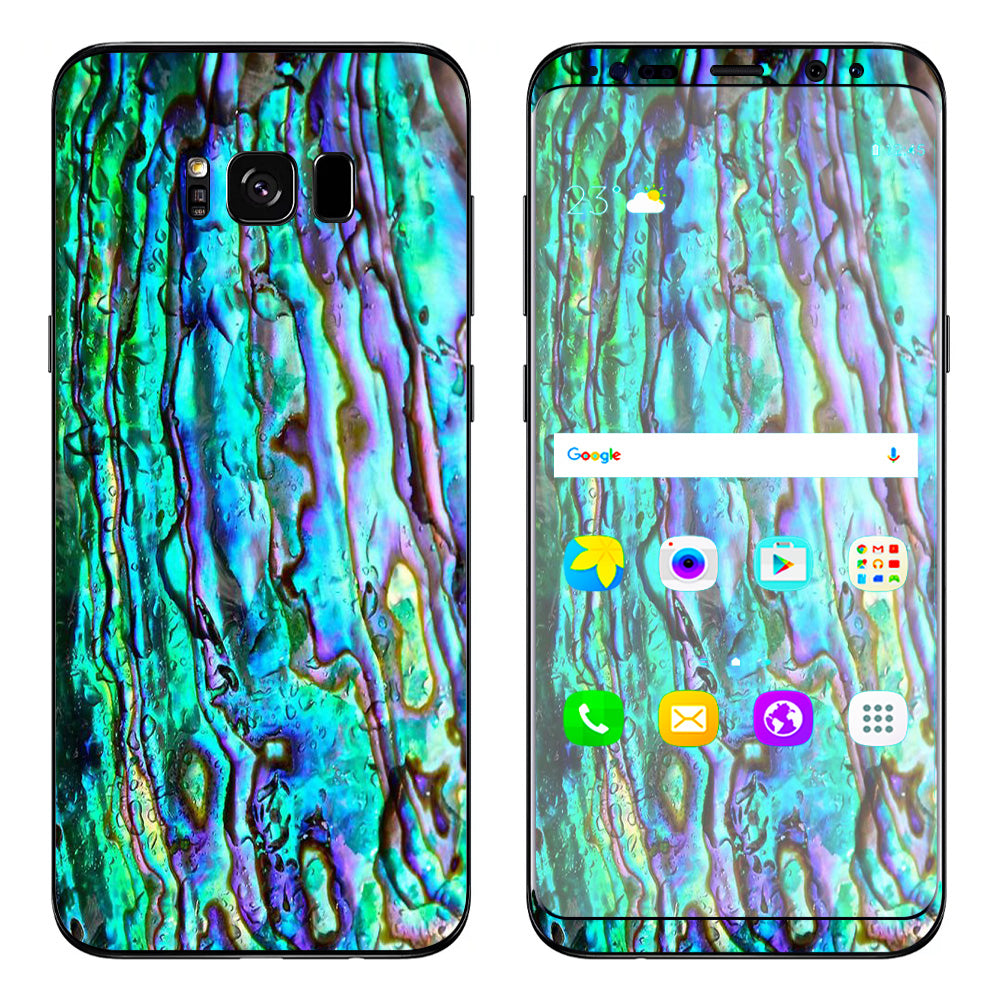  Abalone Ripples Green Blue Purple Shells Samsung Galaxy S8 Plus Skin