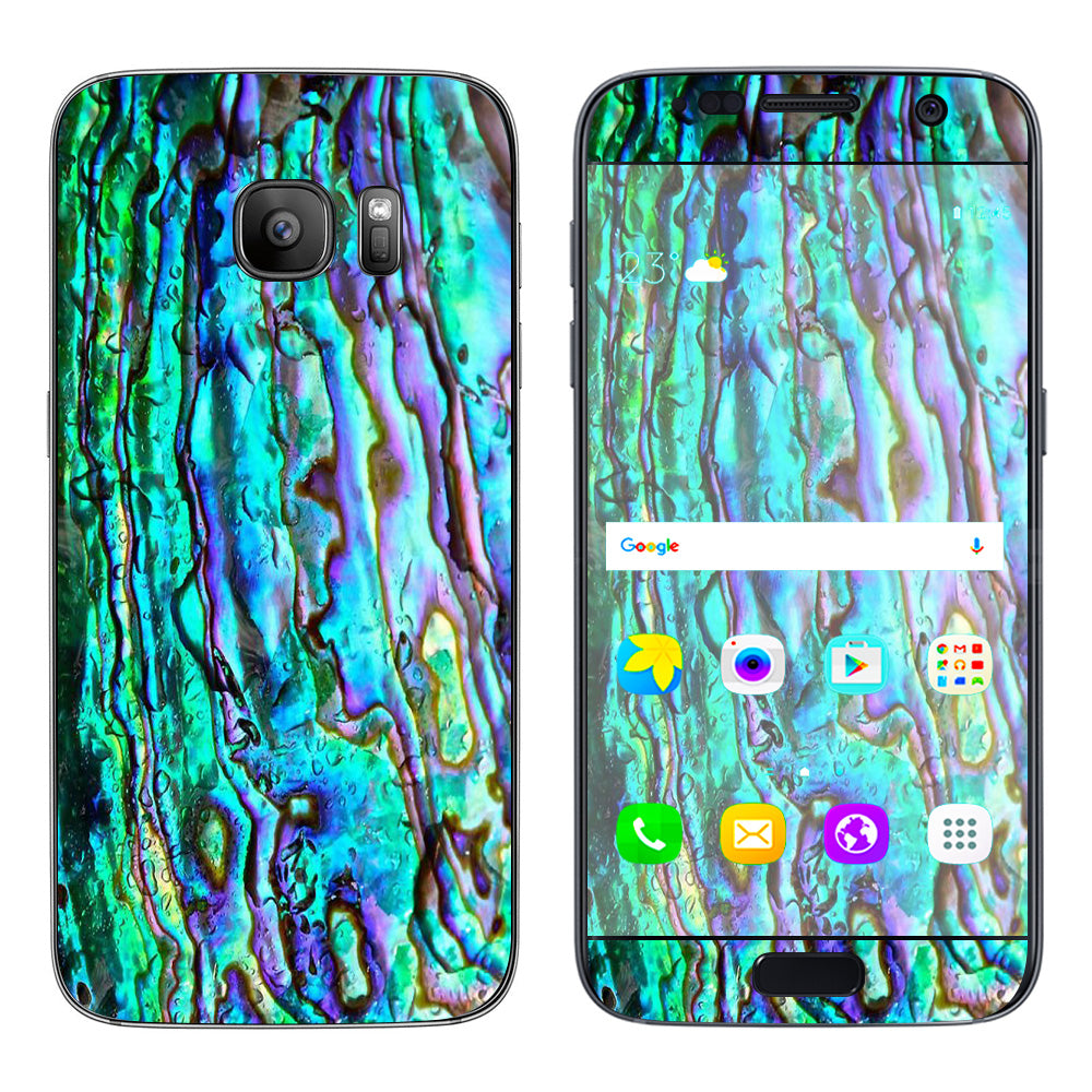  Abalone Ripples Green Blue Purple Shells Samsung Galaxy S7 Skin