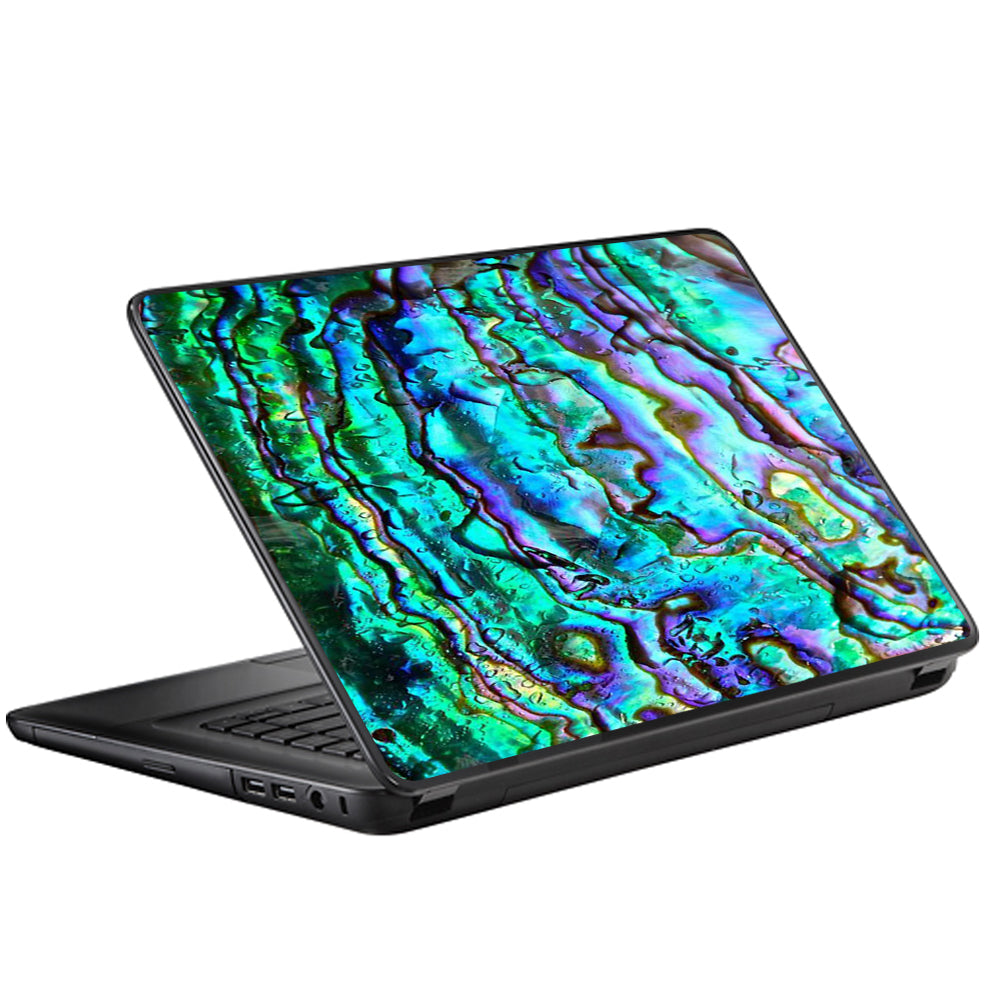  Abalone Ripples Green Blue Purple Shells Universal 13 to 16 inch wide laptop Skin