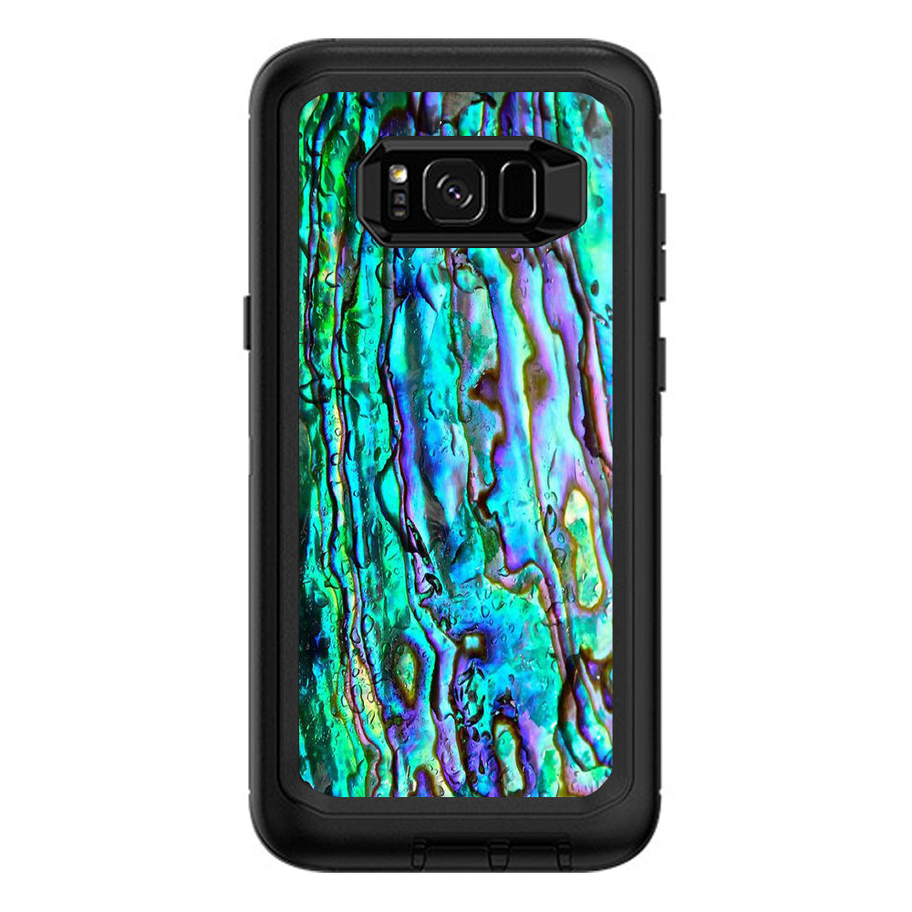  Abalone Ripples Green Blue Purple Shells Otterbox Defender Samsung Galaxy S8 Plus Skin