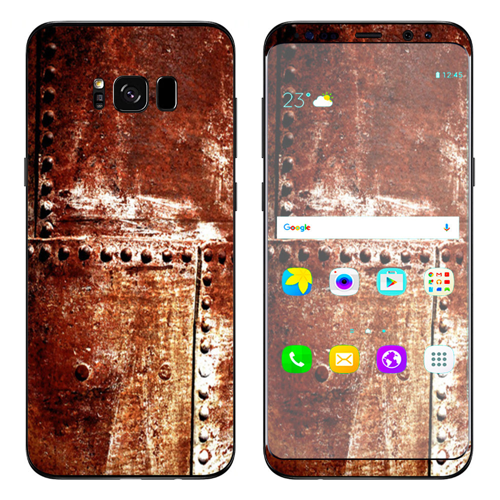  Rusted Metal Panels Rivets Rust Samsung Galaxy S8 Plus Skin