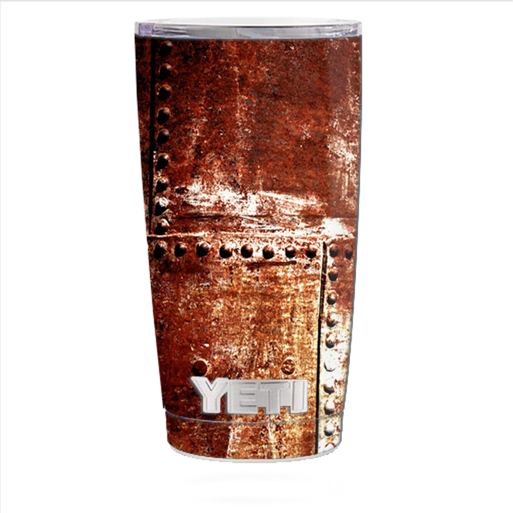  Rusted Metal Panels Rivets Rust Yeti 20oz Rambler Tumbler Skin