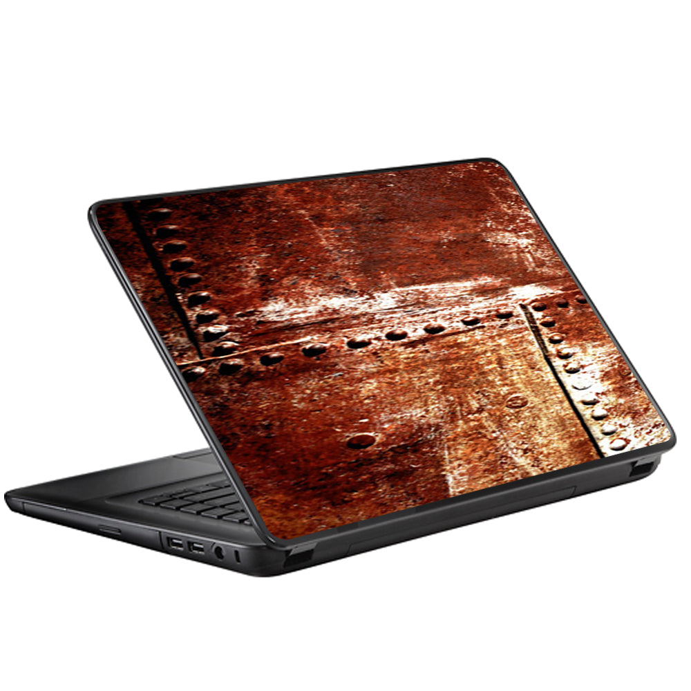 Rusted Metal Panels Rivets Rust Universal 13 to 16 inch wide laptop Skin